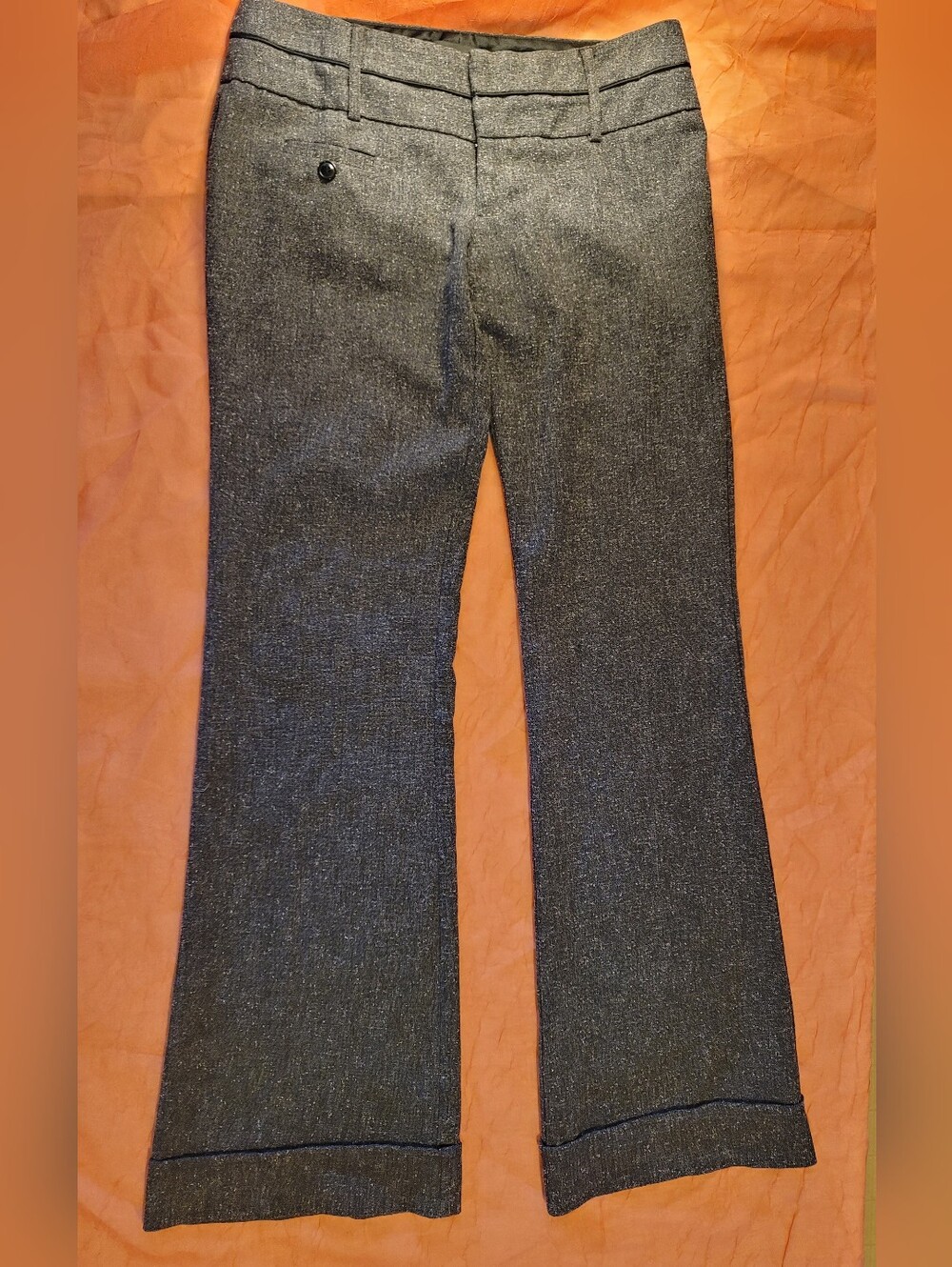 Vtg Twenty One Womens Gray Tweed Flare Pants